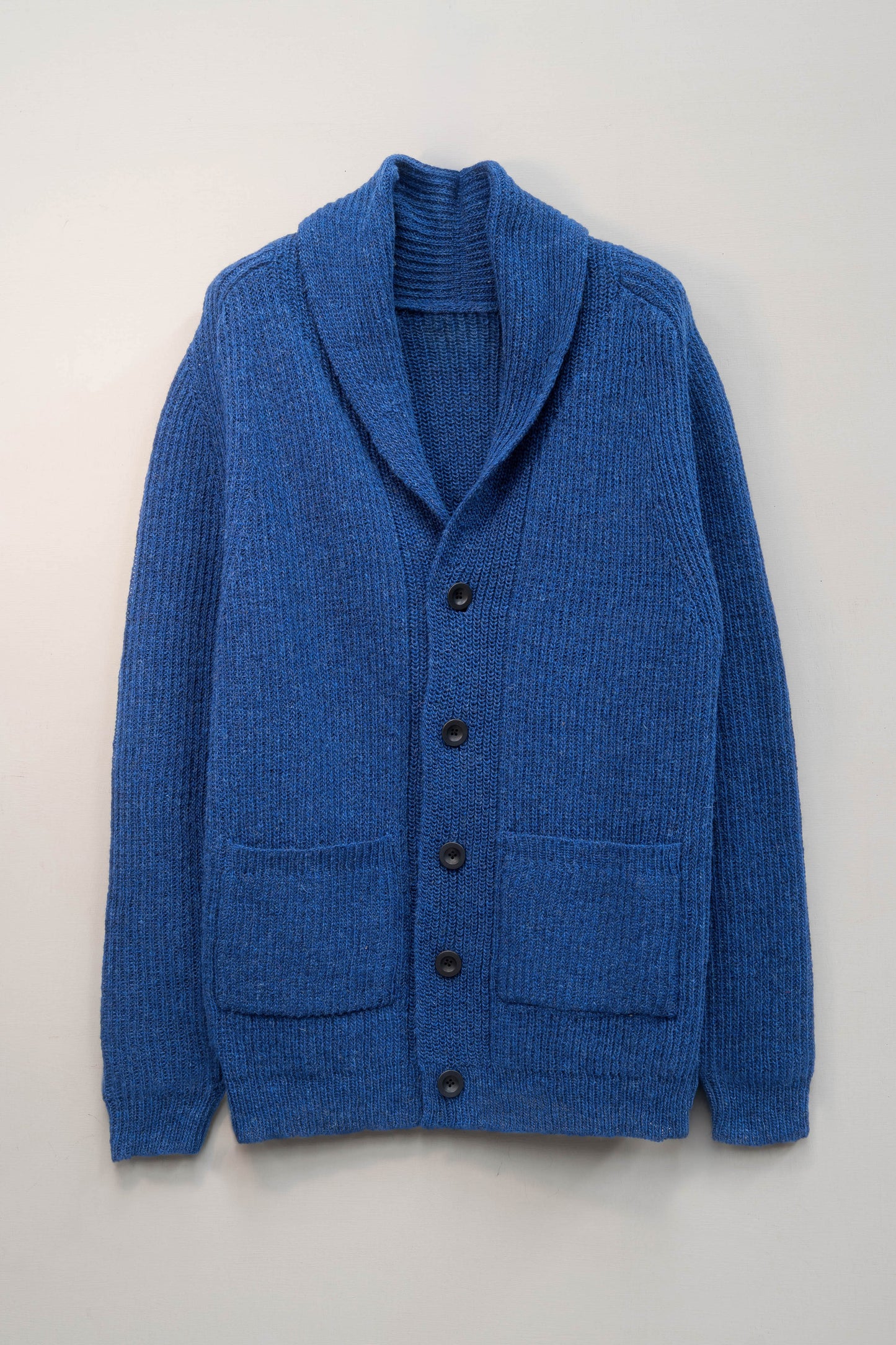The Betheca Irish Wool Cardigan in Cobalt