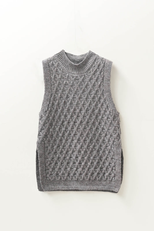 The Elba British Wool Tabard in Steel Grey