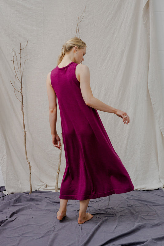 Eden Merino Midi Dress in Rosehip