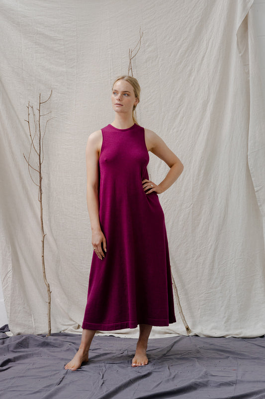 Eden Merino Midi Dress in Rosehip