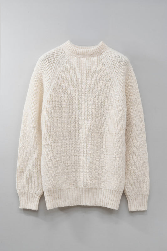 The Olann British Wool Sweater in Ecru