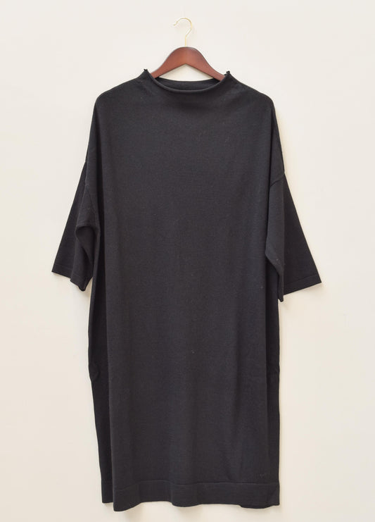 Eden Cocoon Merino Dress in Black - Size XL - Slight Second