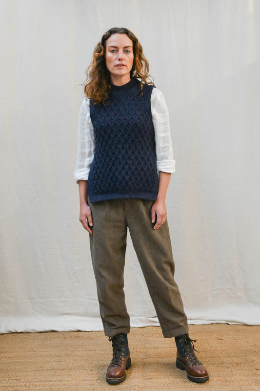 The Elba British Wool Tabard in Navy