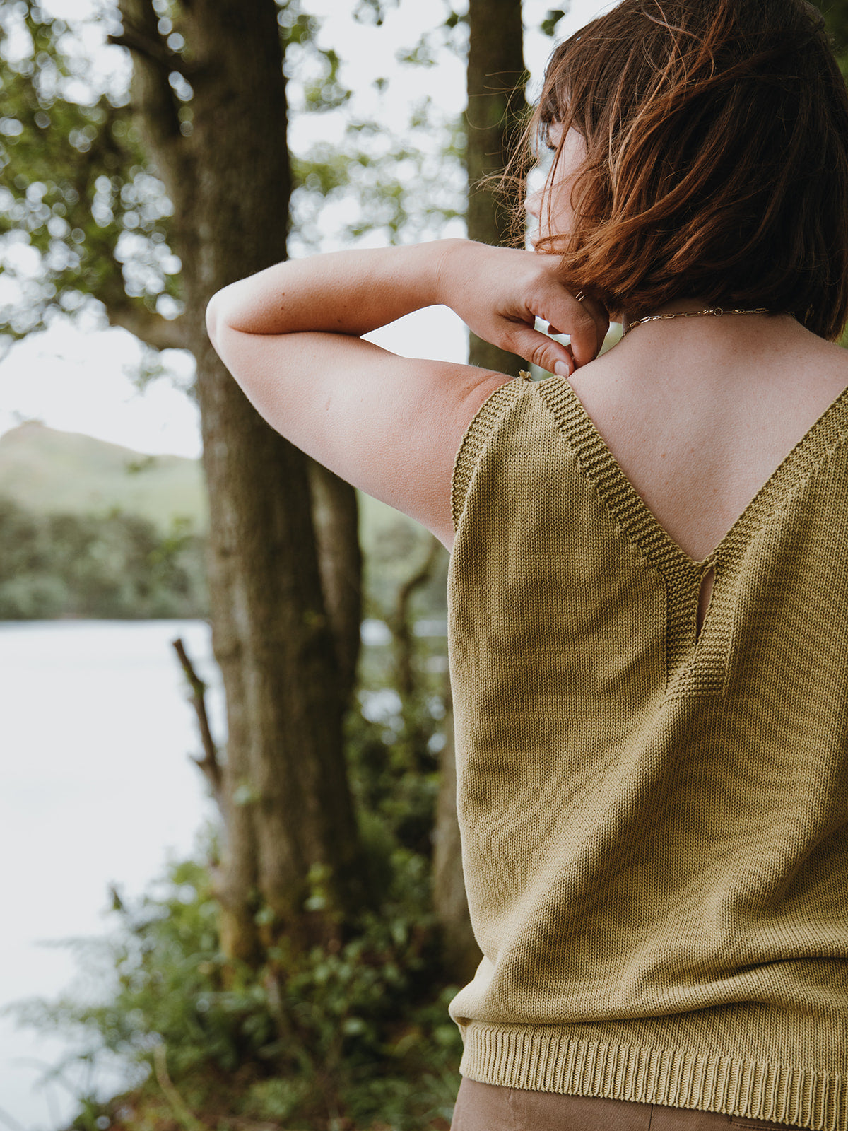 Organic Cotton Vest - Olive