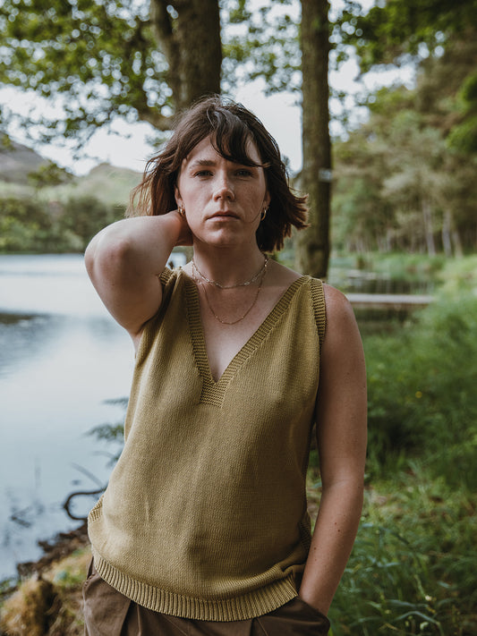 Organic Cotton Vest - Olive