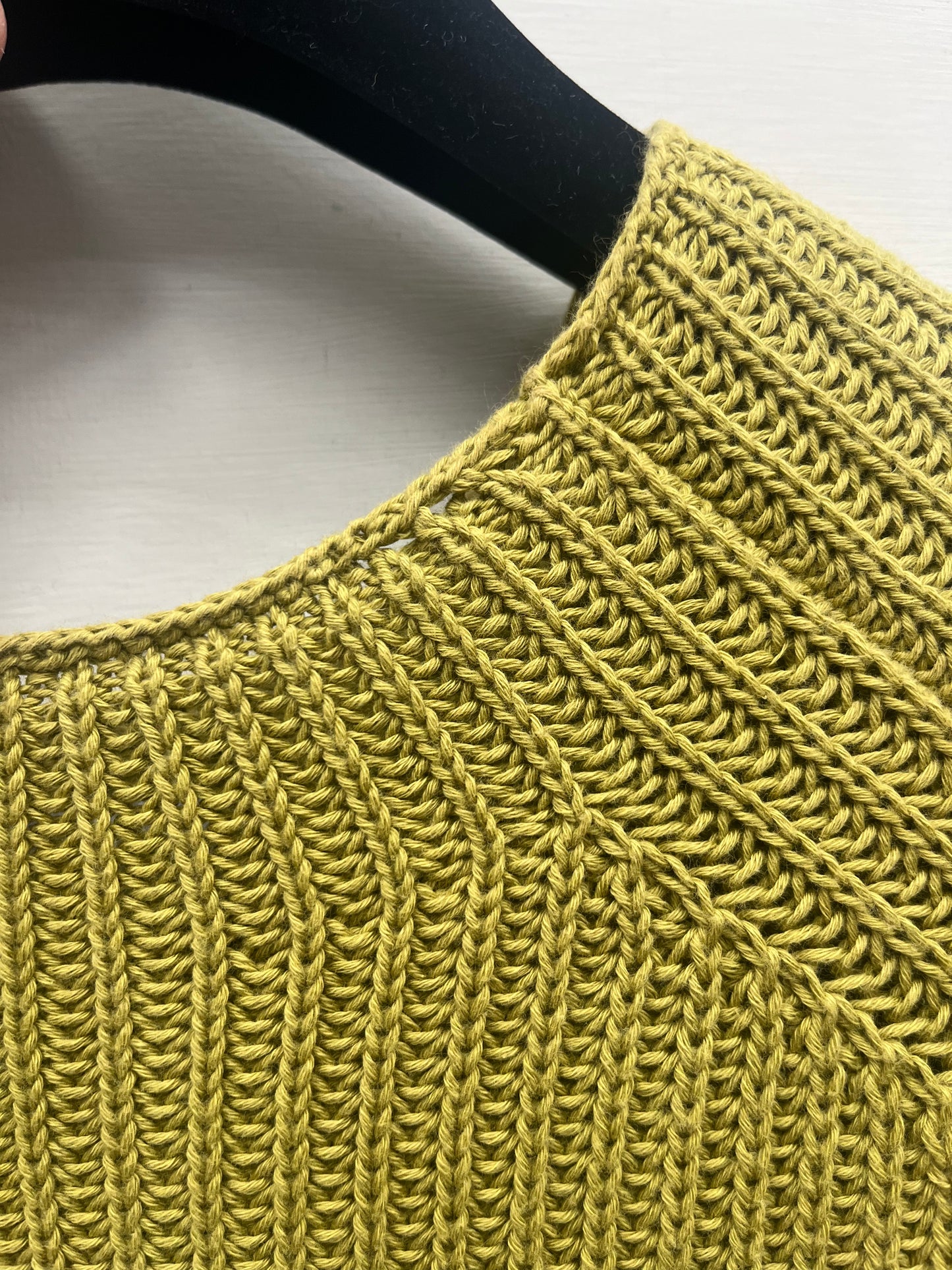 The Claife Organic Cotton Fisherman Rib Sweater in Old Gold Size - Small - Slight Second