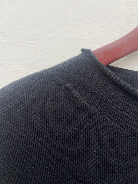 Eden Cocoon Merino Dress in Black - Size XL - Slight Second