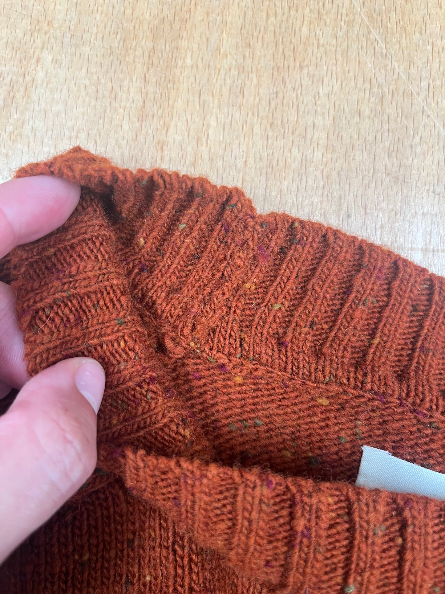 Donegal Merino Wool Sweater in Copper - Slight Second