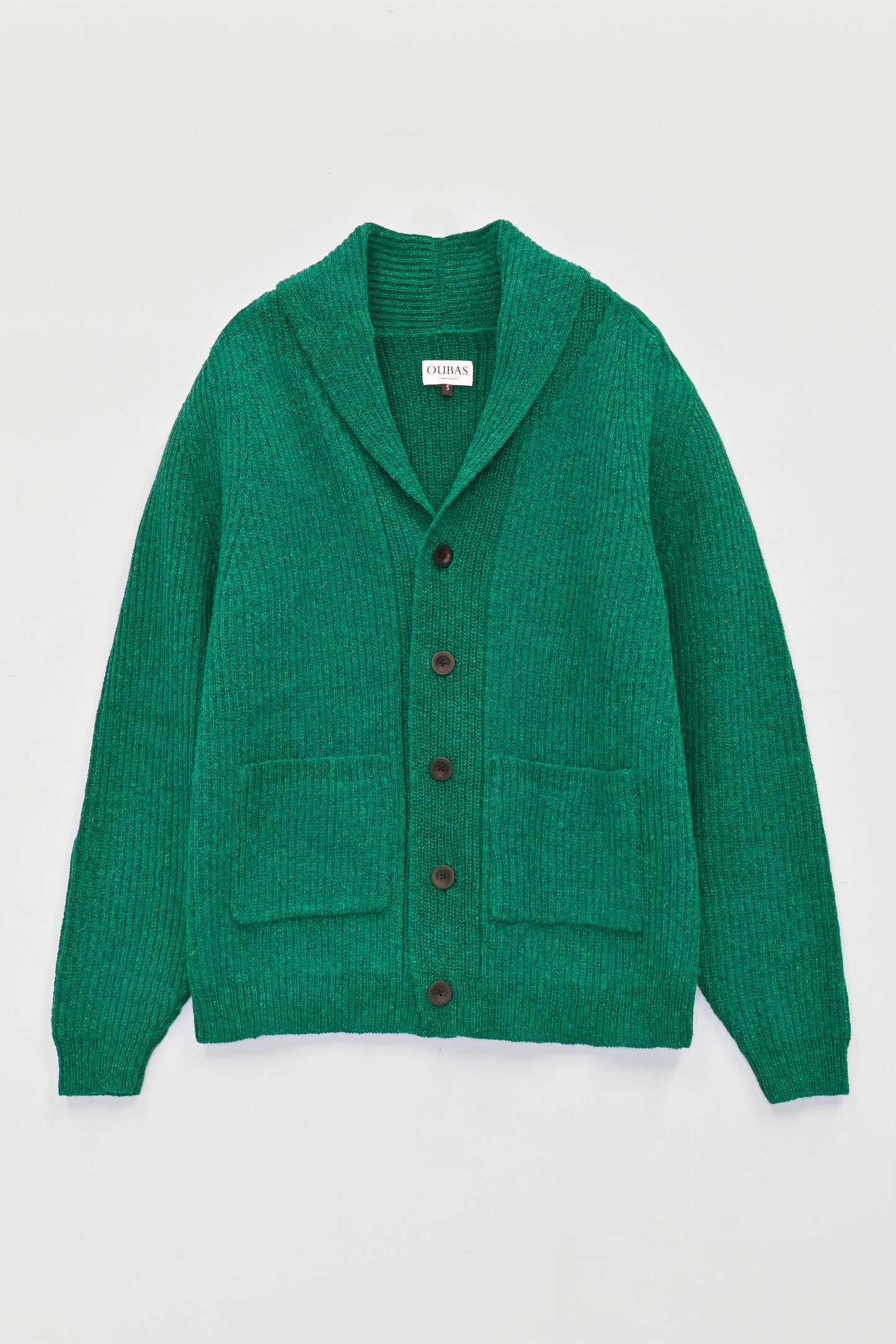 The Betheca Irish Wool Cardigan in Emerald - Sample