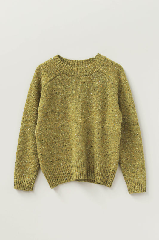 Donegal Merino Wool Sweater in Lime