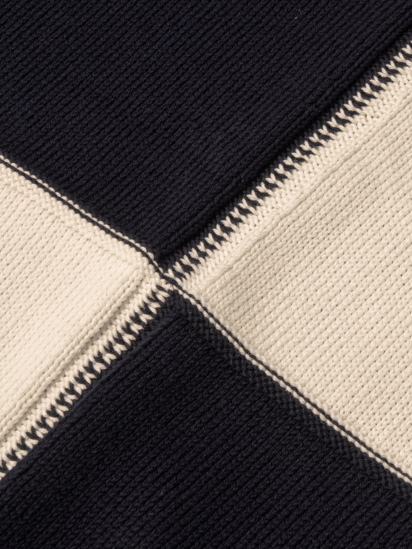 Organic Cotton Quadrant Vest French Navy / Chalk