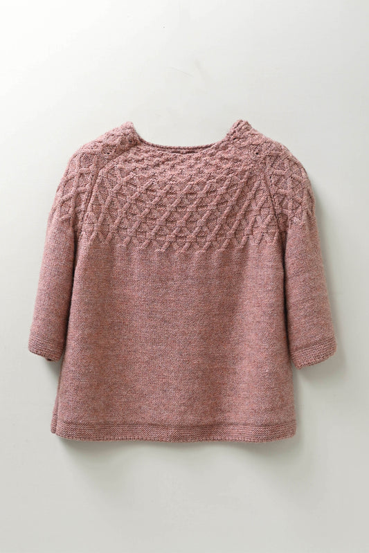 The Elba British Wool Sweater in Old Rose