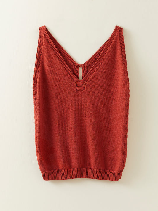 Organic Cotton Vest - Rich Red