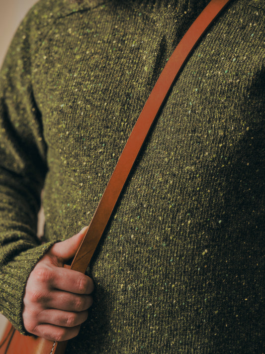 Men's Donegal Sweater in Moss