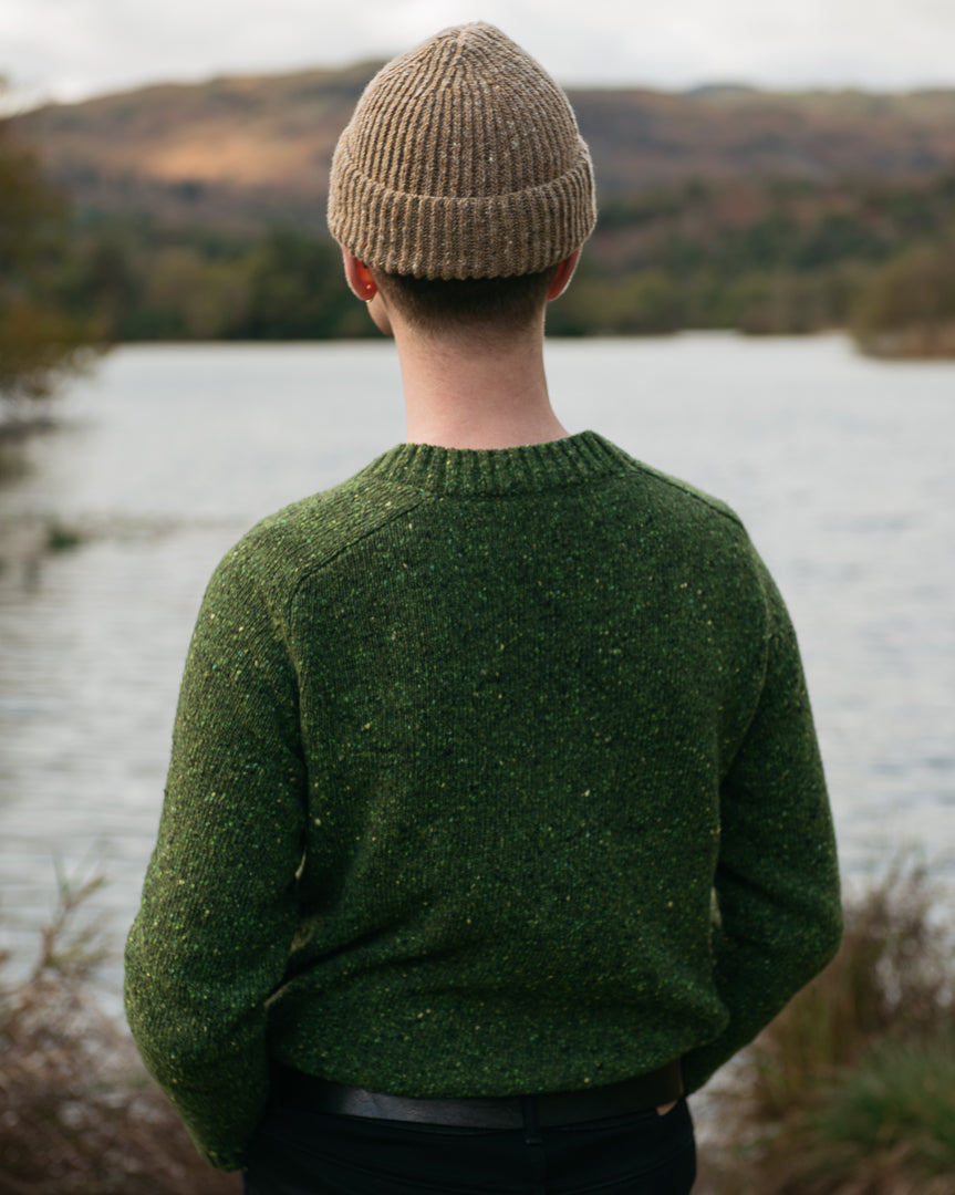 Men's Donegal Sweater in Moss