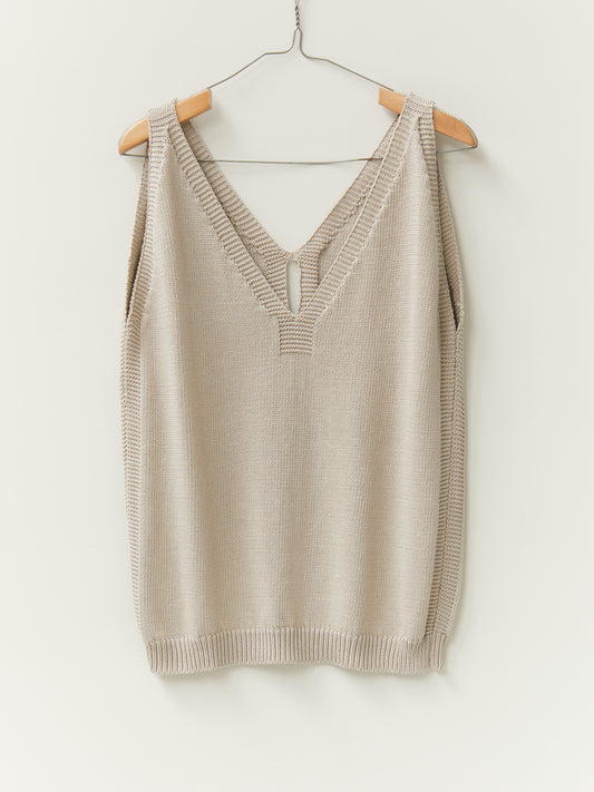 Organic Cotton Vest - Oat- Size Small