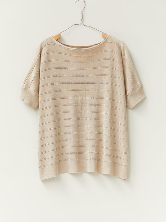 100% Organic Cotton/ Linen Tee - Oatmeal