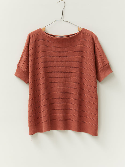 100% Organic Cotton/ Linen Tee - Henna