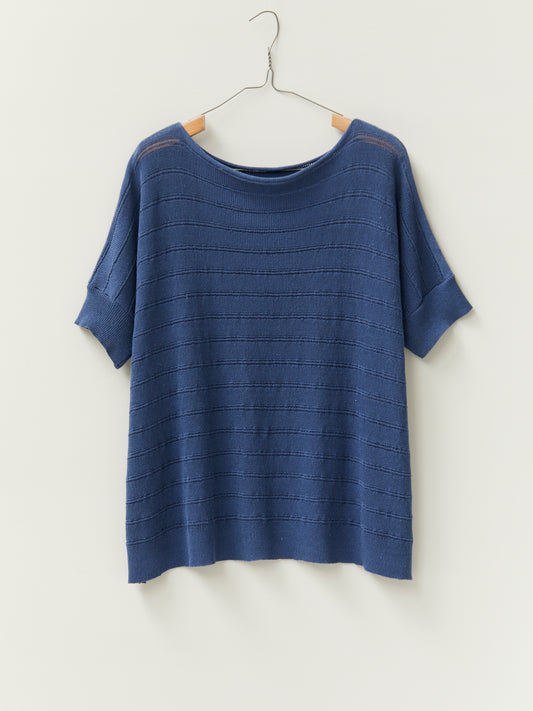 100% Organic Cotton/ Linen Tee - Soft Blue