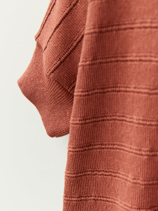 100% Organic Cotton/ Linen Tee - Henna