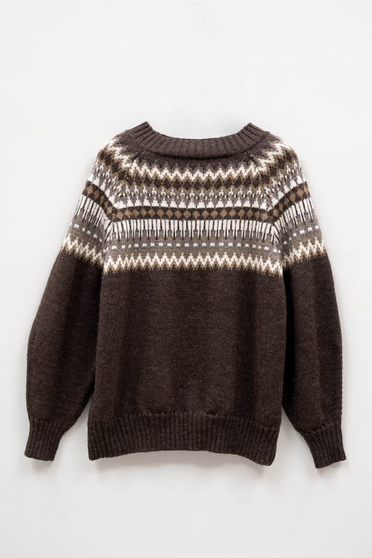Fara British Wool Sweater in Peat - L/XL - Out of Spec