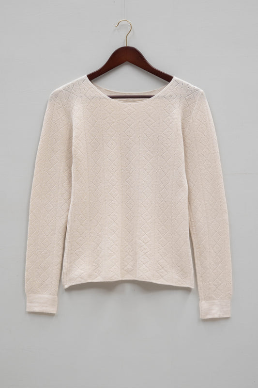 'Tricot de Peau' Fine Merino Base Layer in Oatmeal - Sample - Size 10