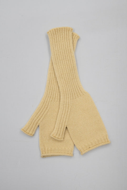 The Nora Cashmere/Merino Mittens - Lemon
