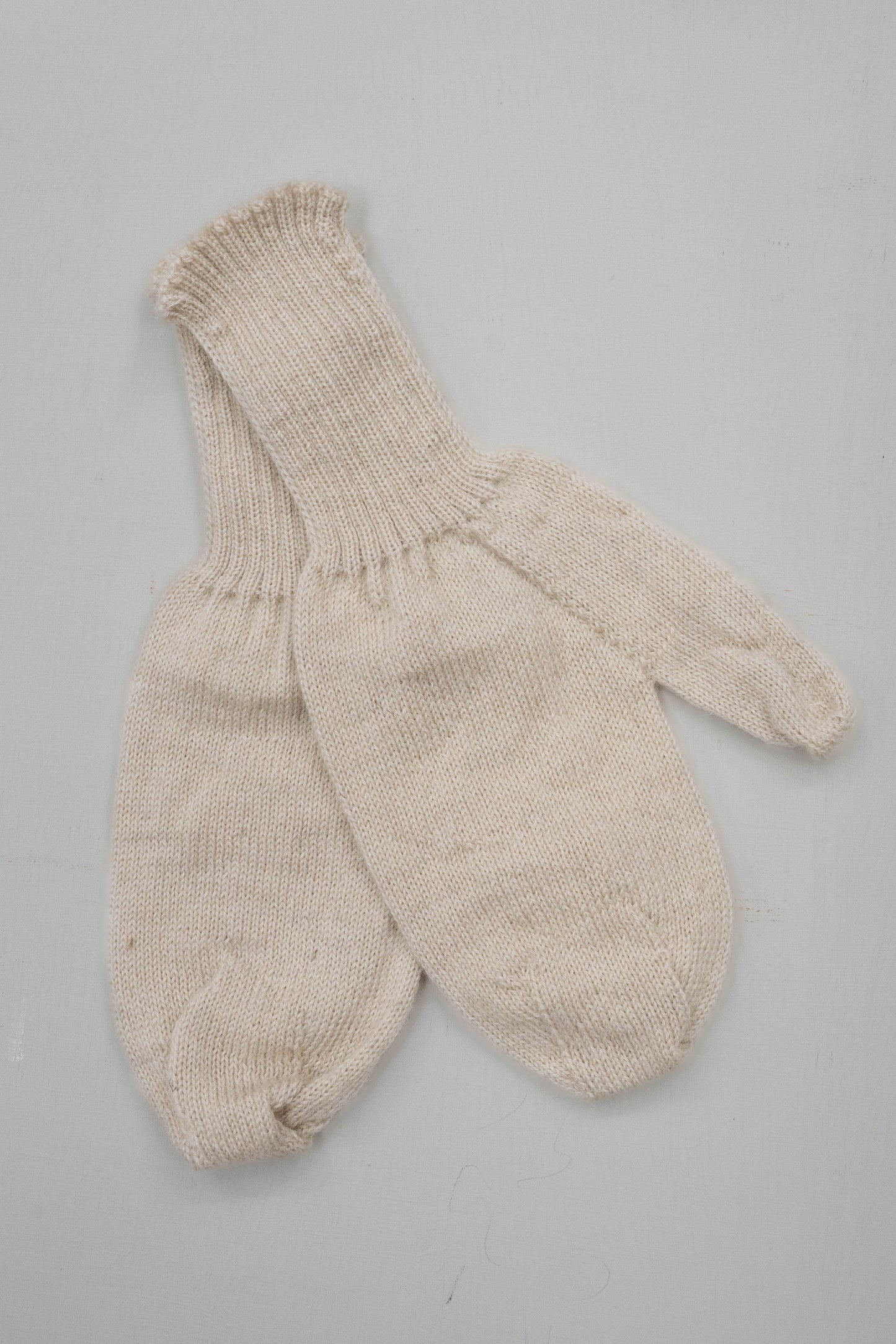 British Wool Mittens - Teeswater and Blue Face Leicester