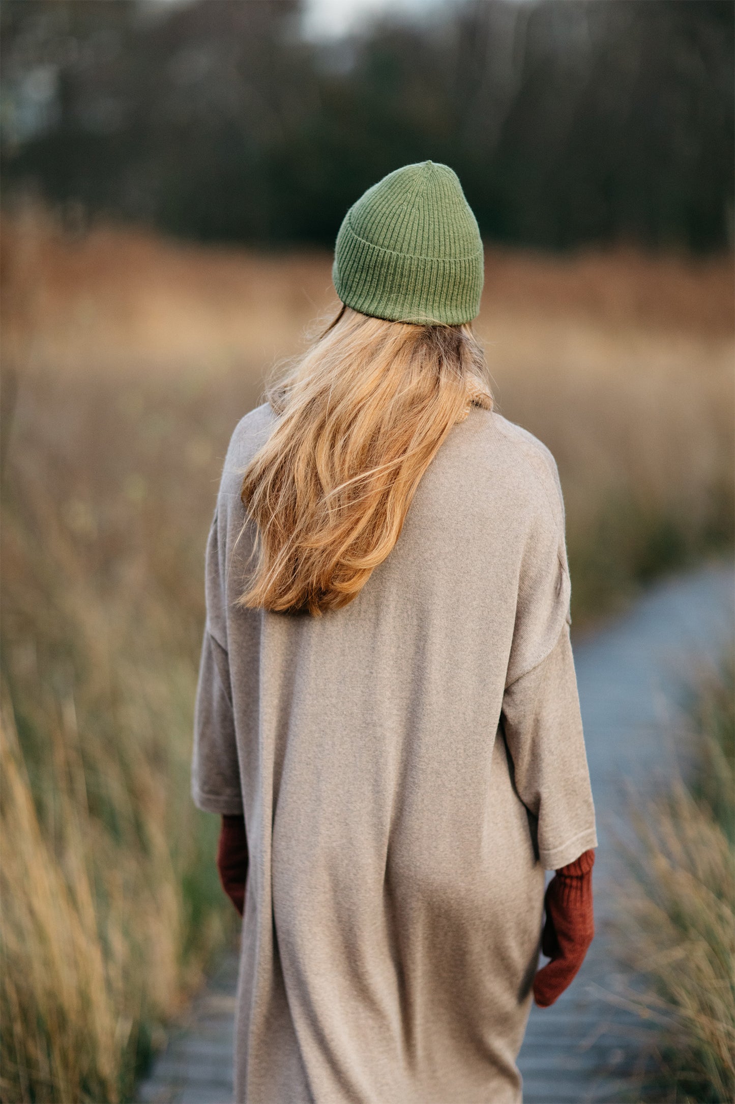 Eden Cocoon Merino Dress in Mushroom