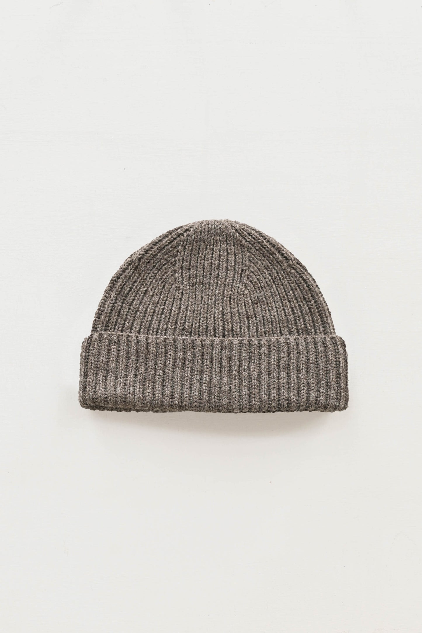 British Wool Beanie in Steel Grey