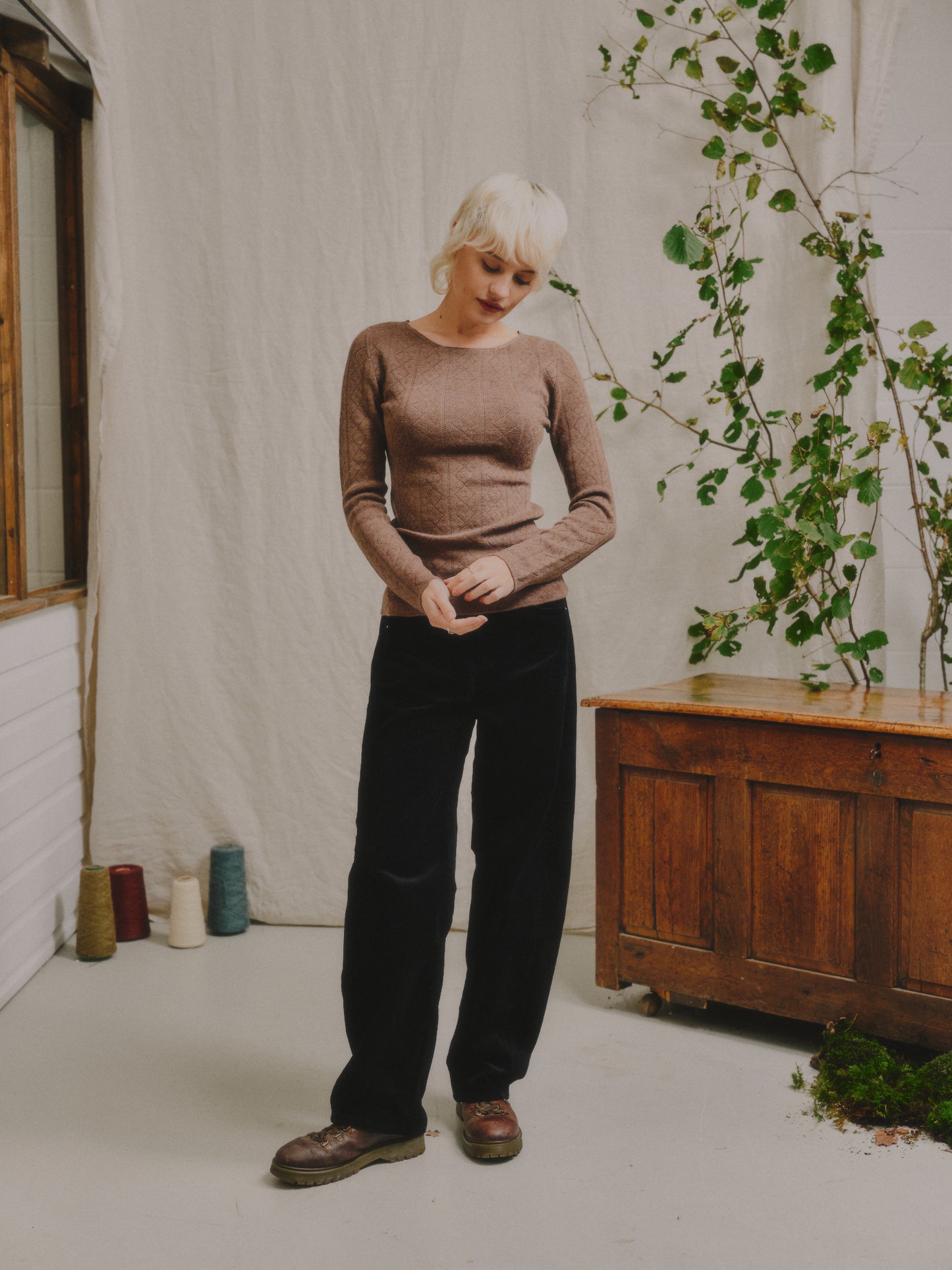 'Tricot de Peau' Fine Merino Base Layer in Mushroom