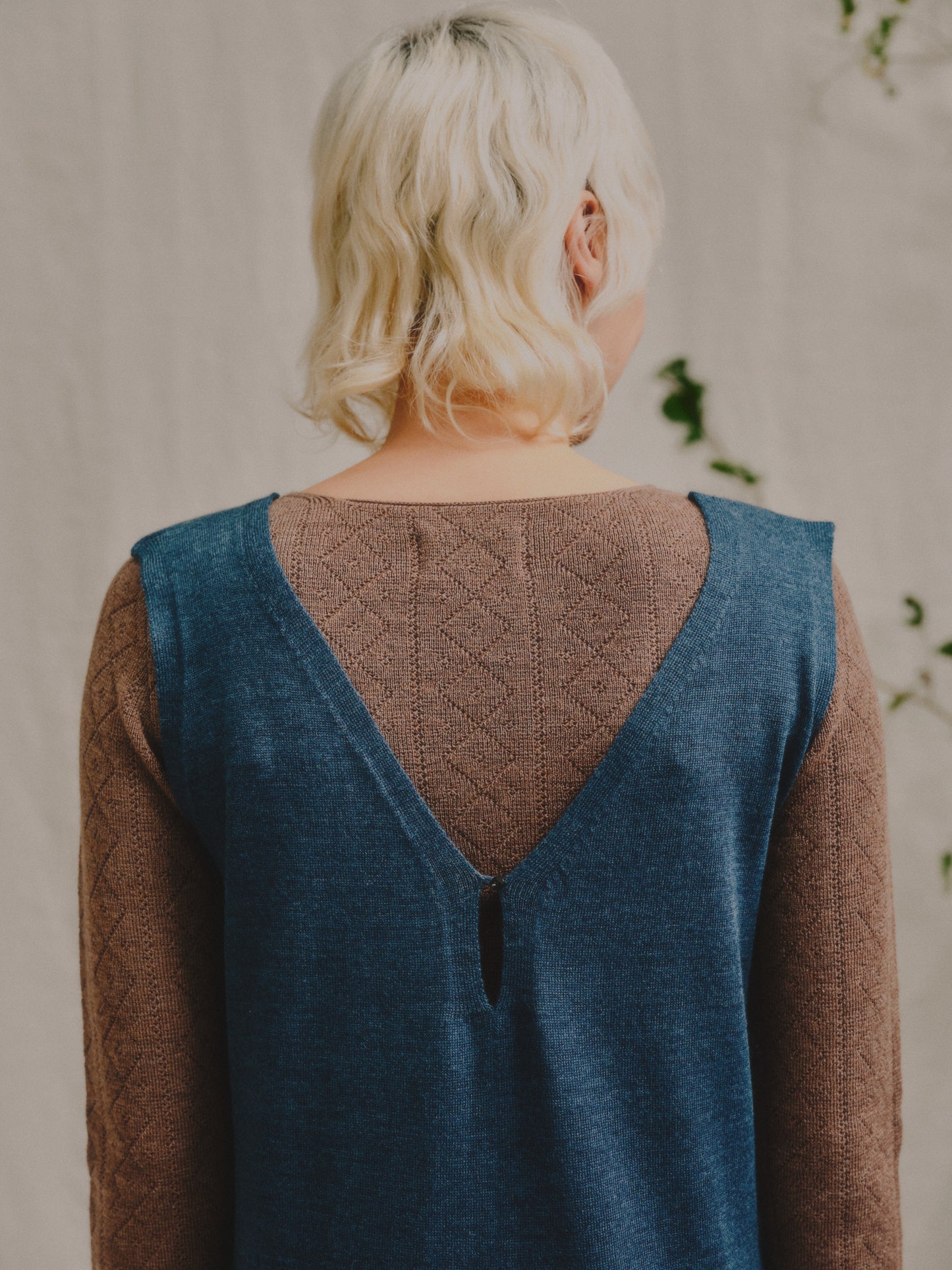 The Mori Fine Merino Wool Jumpsuit in Indigo