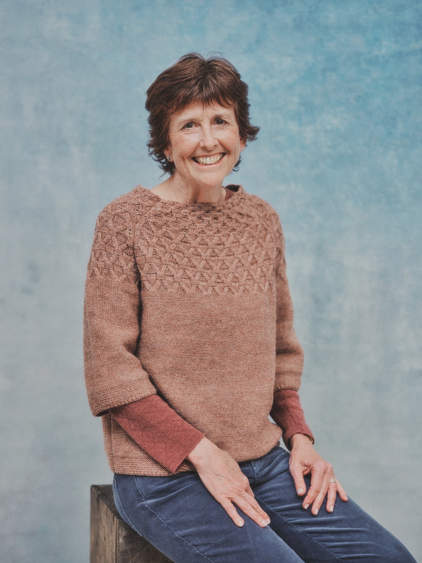The Elba British Wool Sweater in Old Rose