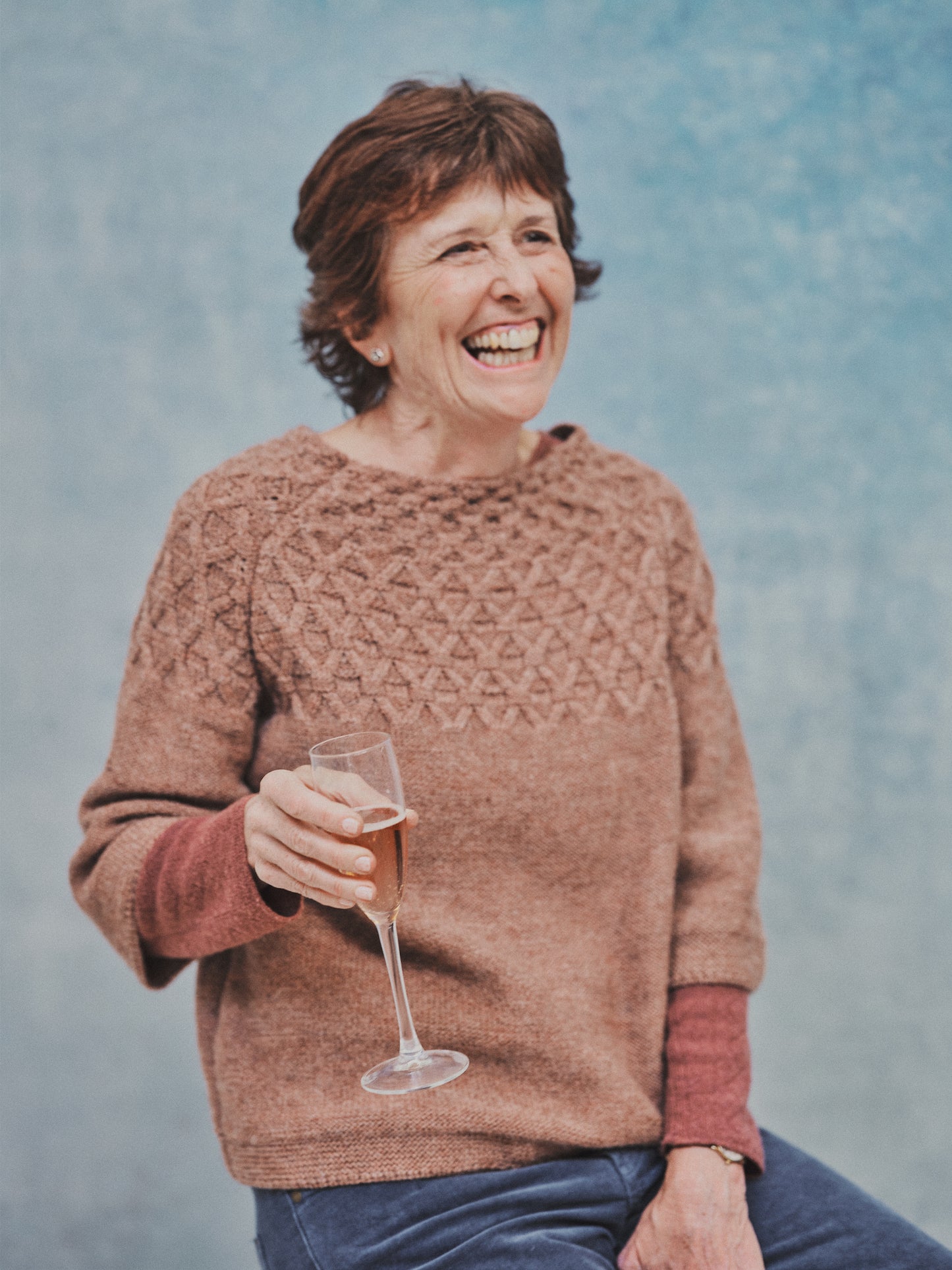 The Elba British Wool Sweater in Old Rose