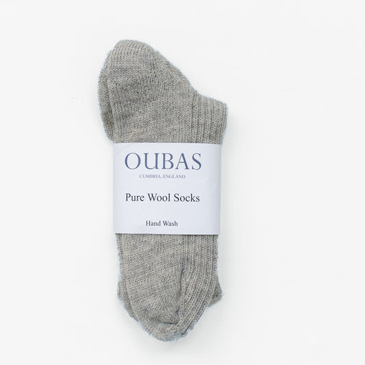 British Wool Socks in Silver Grey