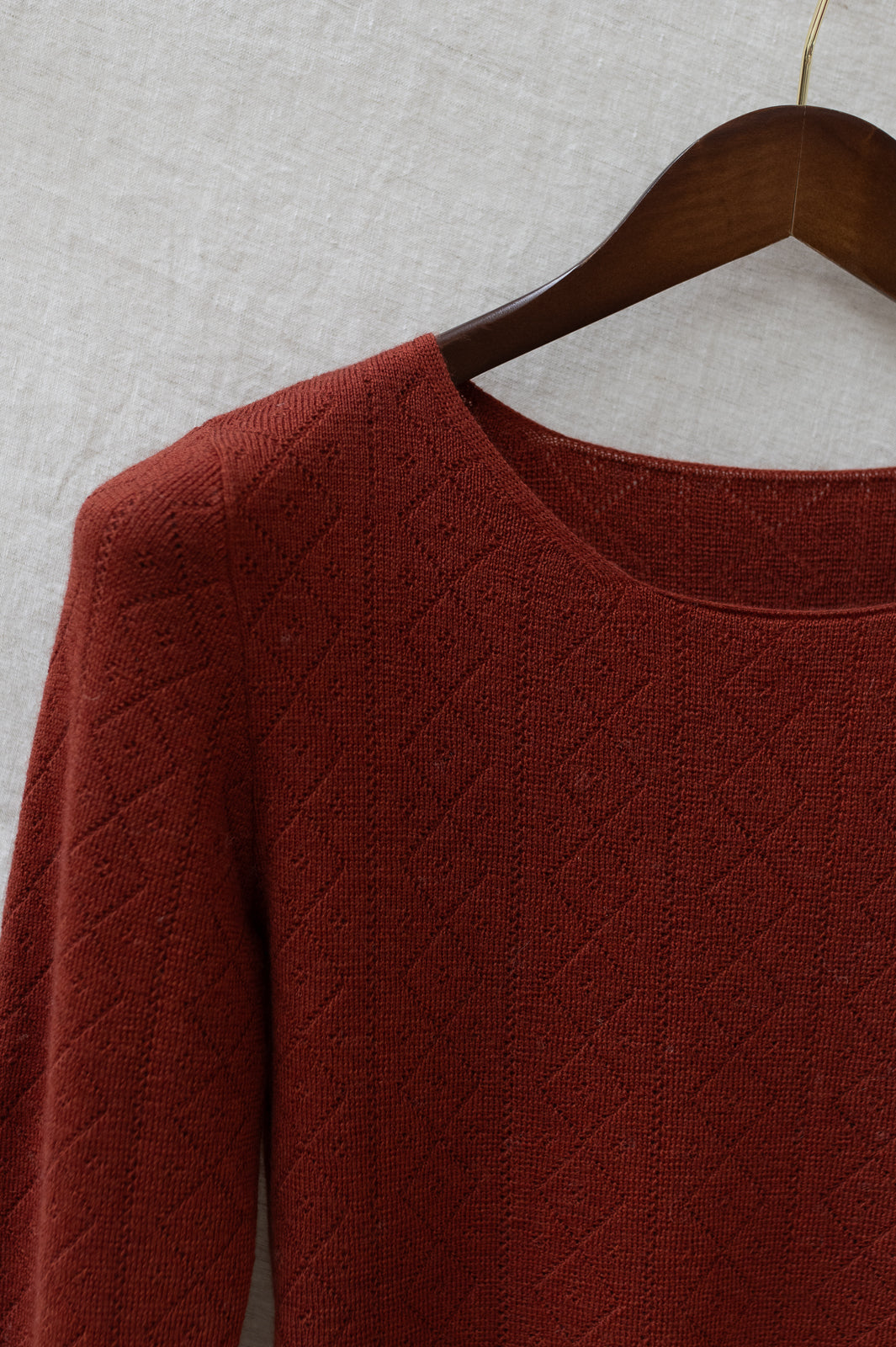 'Tricot de Peau' Fine Merino Base Layer in Henna