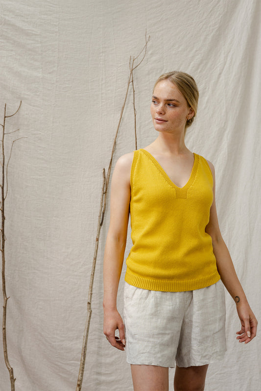 Organic Cotton Vest - Lemon