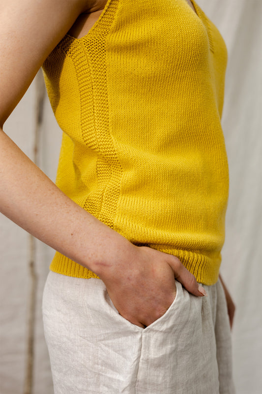 Organic Cotton Vest - Lemon