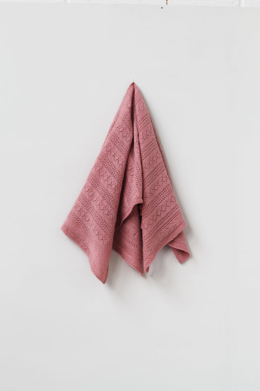 Naturally Dyed Cashmere Scarf in Henna Rose