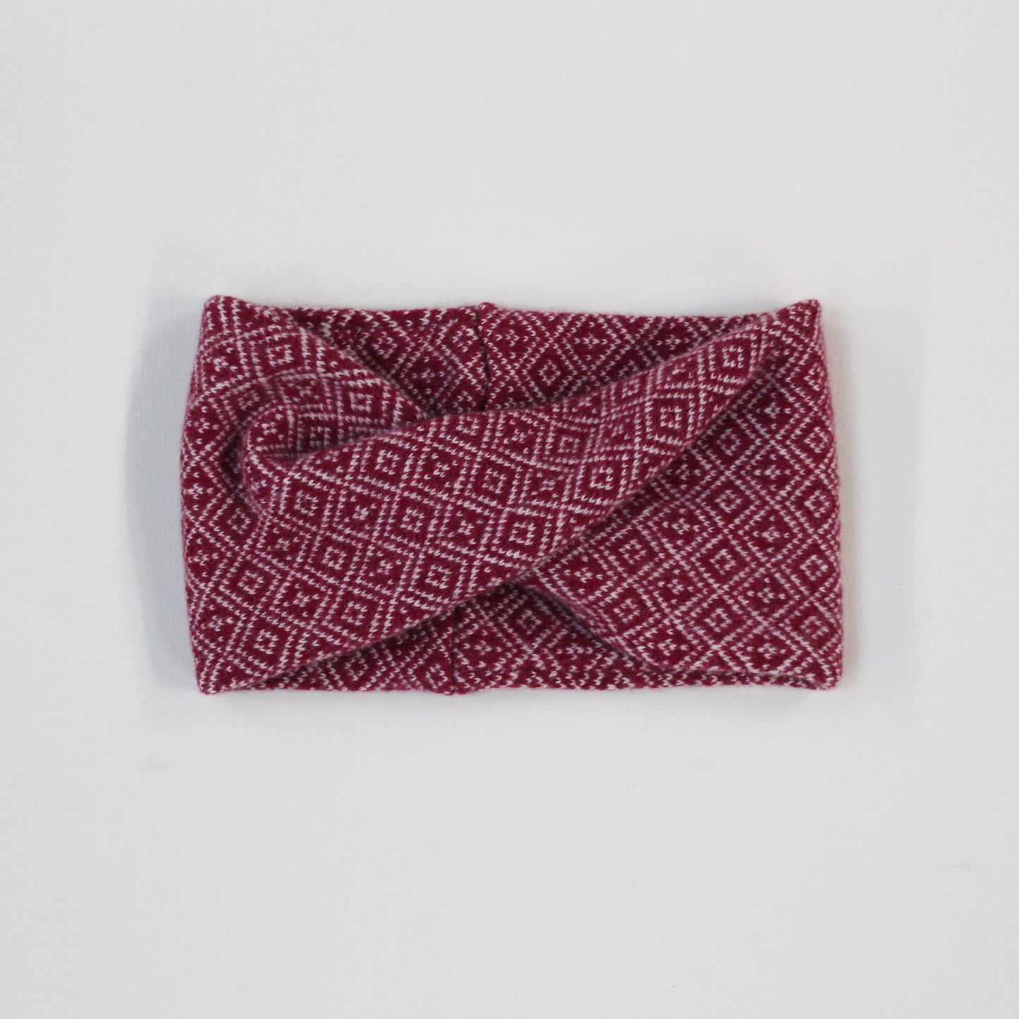 The Nora Lambswool Headwrap/Cowl in Rosehip/Linen