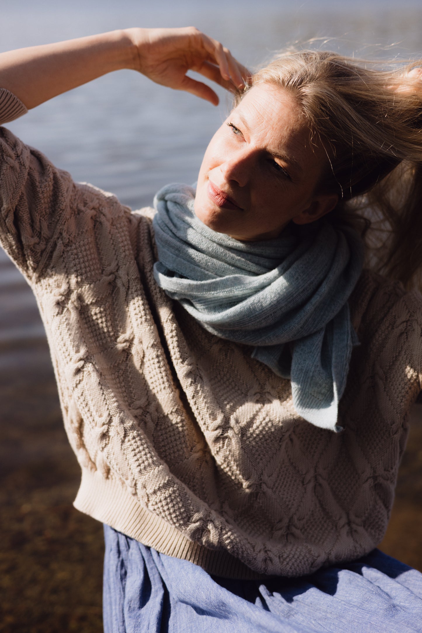Fine Lambswool Brant Wrap in Haar