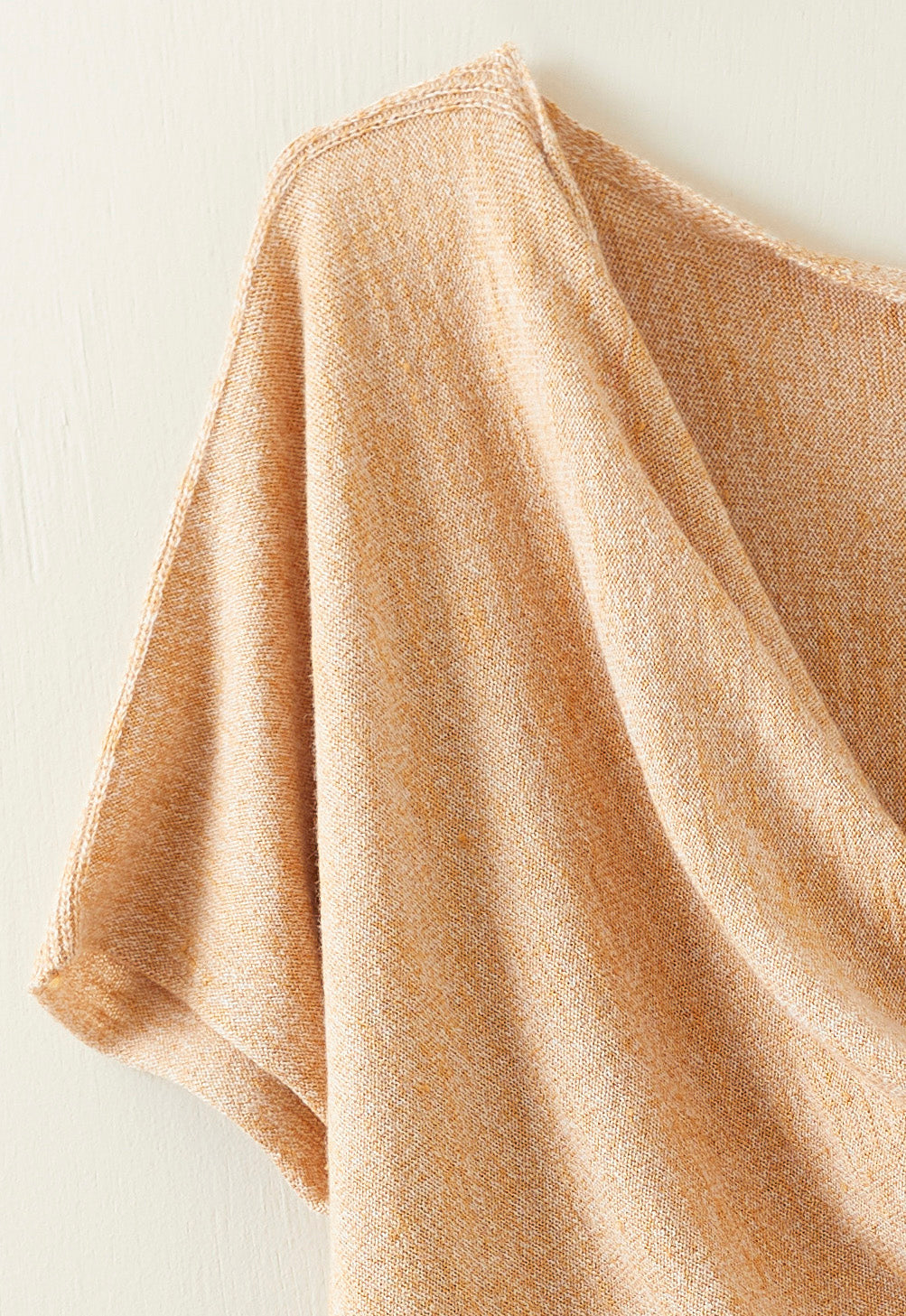 The Beatrix Twist Tee in Undyed Cashmere / Red Eri Silk