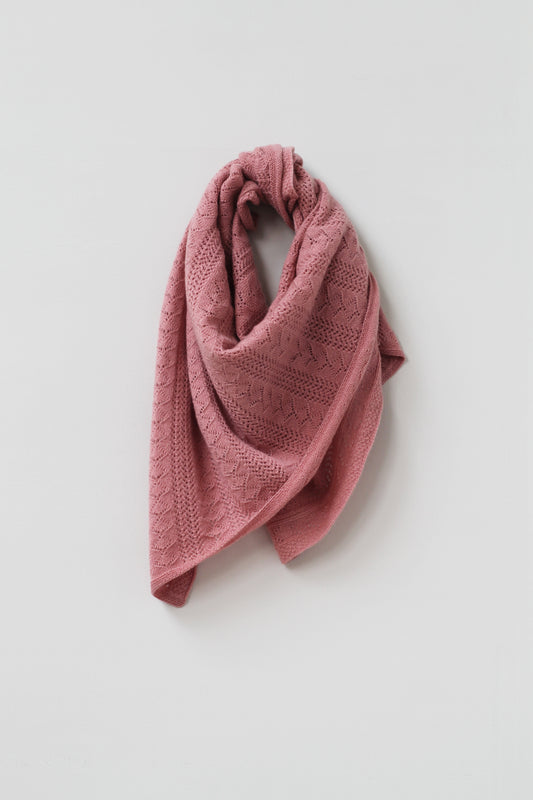 Naturally Dyed Cashmere Scarf in Henna Rose
