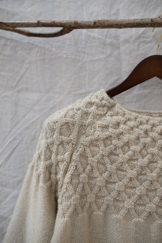 Elba British Wool Sweater in Un-dyed Ecru